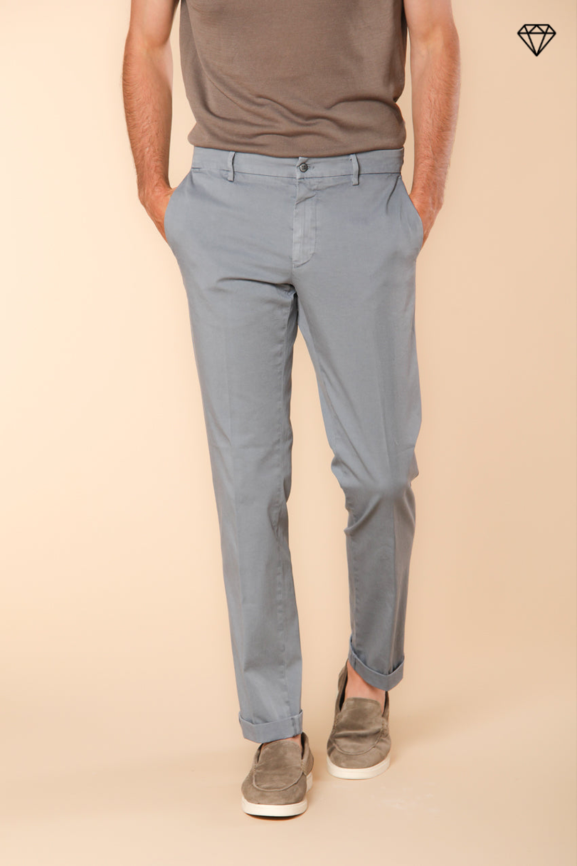 New York pantalone chino uomo in raso stretch regular fit ①