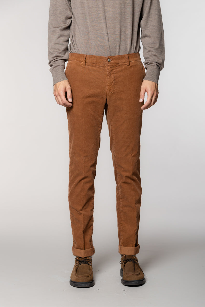 New York pantalon chino homme en velours 1000 raies regular fit
