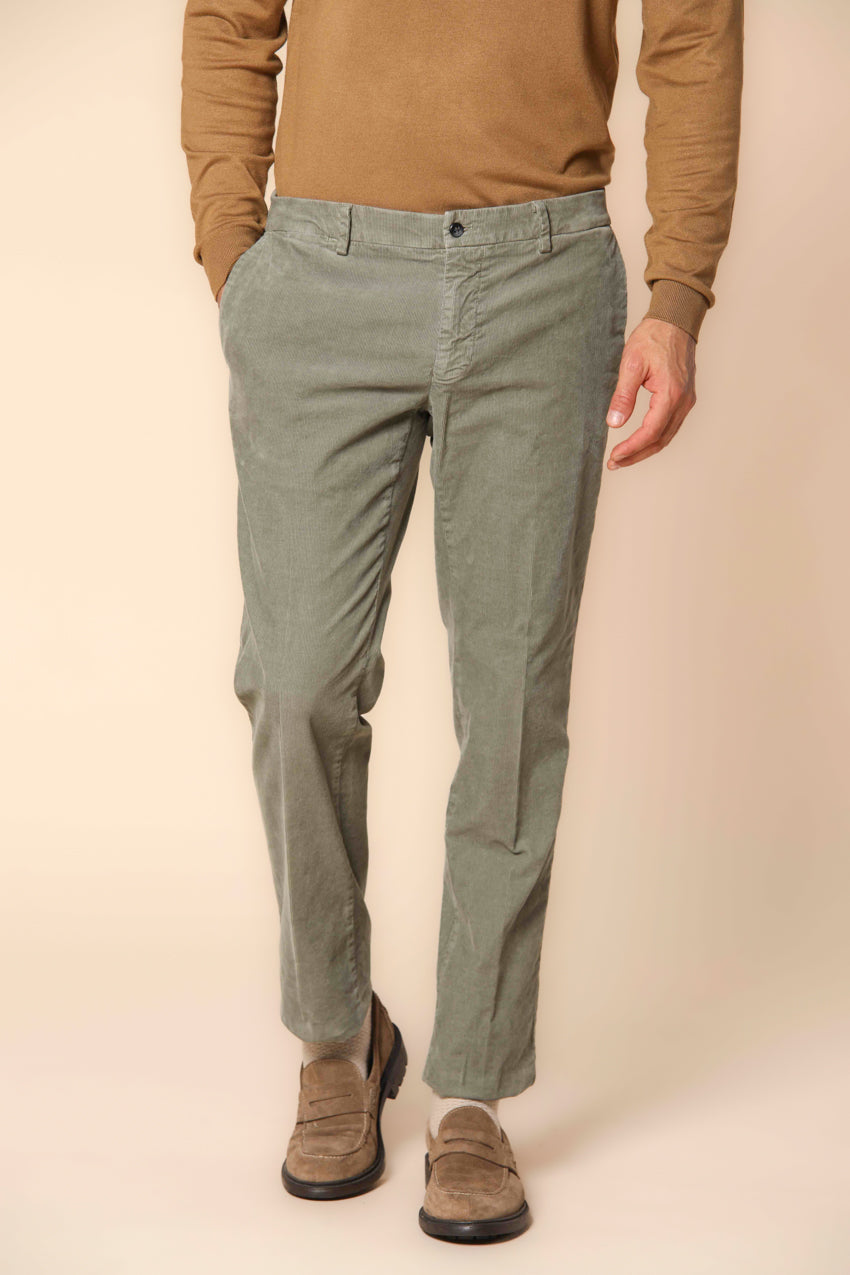 New York pantalone chino uomo in velluto 1000 righe regular fit