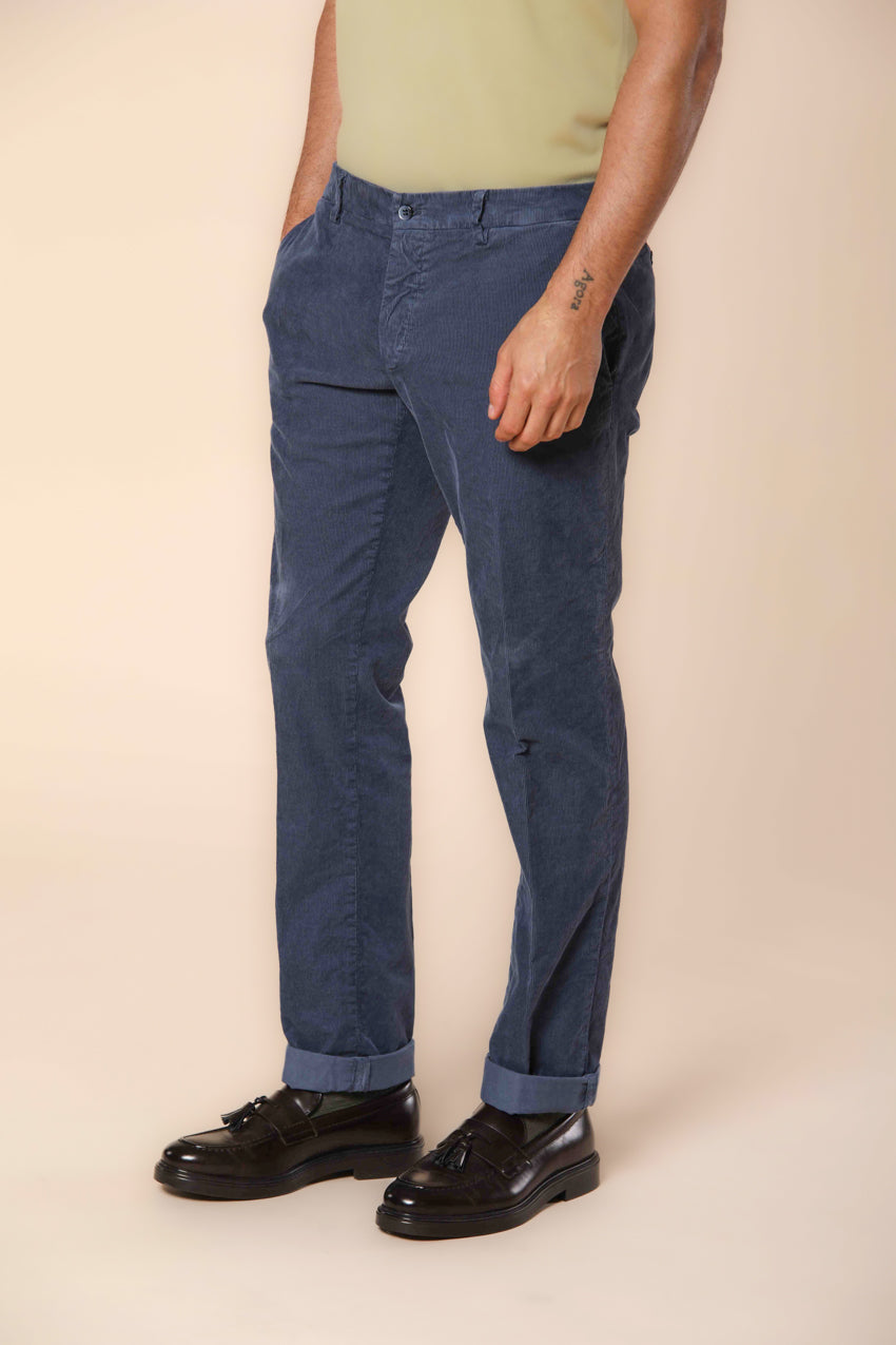 New York pantalón chino hombre en terciopelo 1000 rayas ajuste regualar