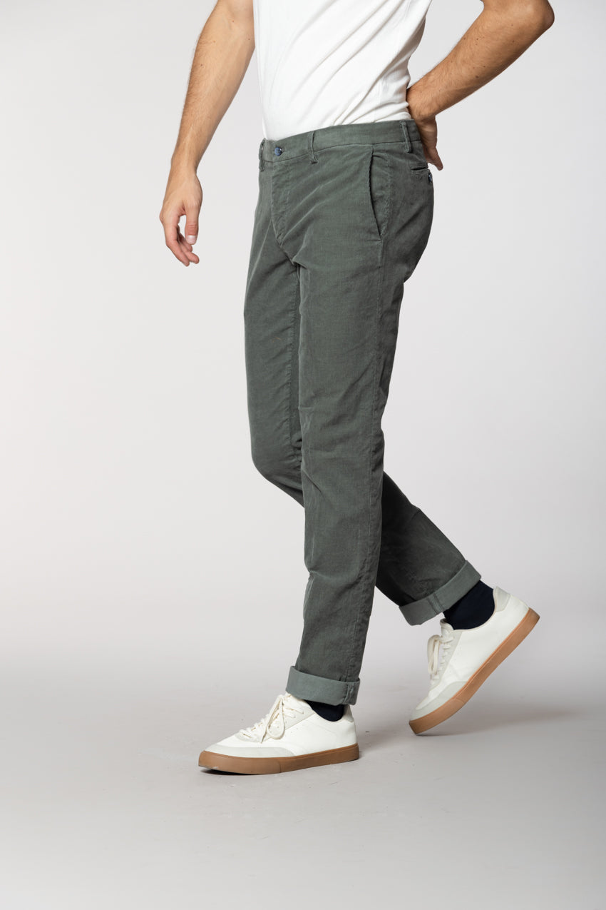 New York pantalon chino homme en velours 1000 raies regular fit