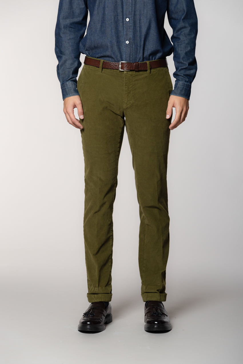 New York pantalon chino homme en velours 1000 raies regular fit
