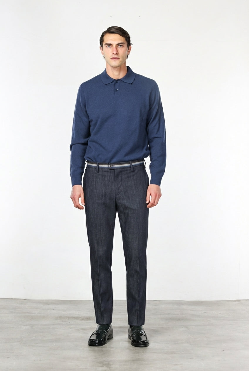 New York Winter men’s chino pants in stretch denim, regular fit