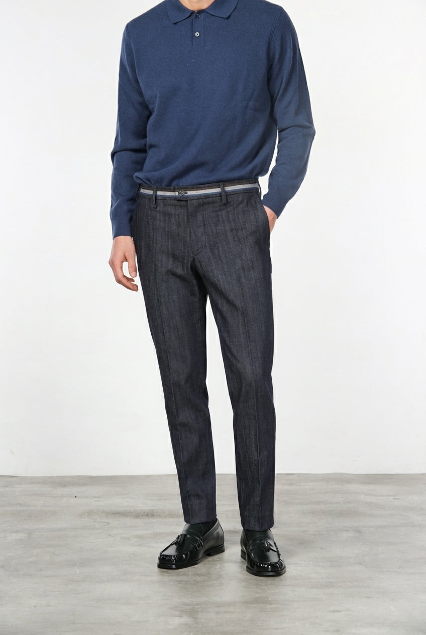 New York Winter men’s chino pants in stretch denim, regular fit
