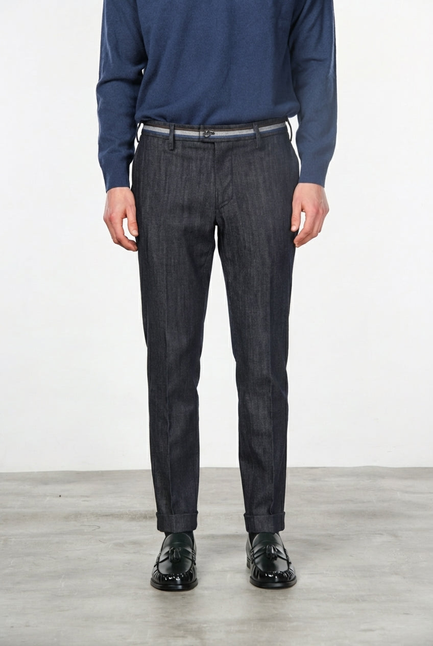 New York Winter men’s chino pants in stretch denim, regular fit