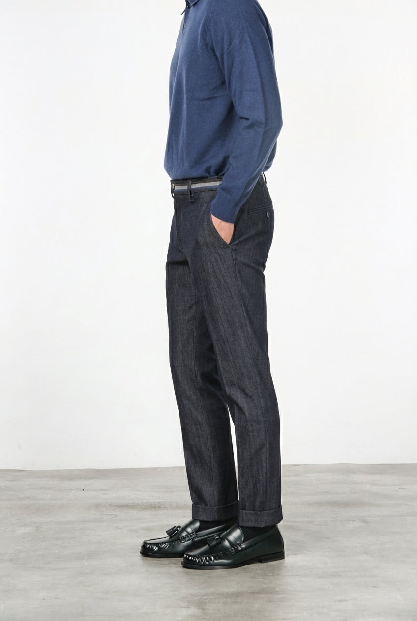 New York Winter men’s chino pants in stretch denim, regular fit