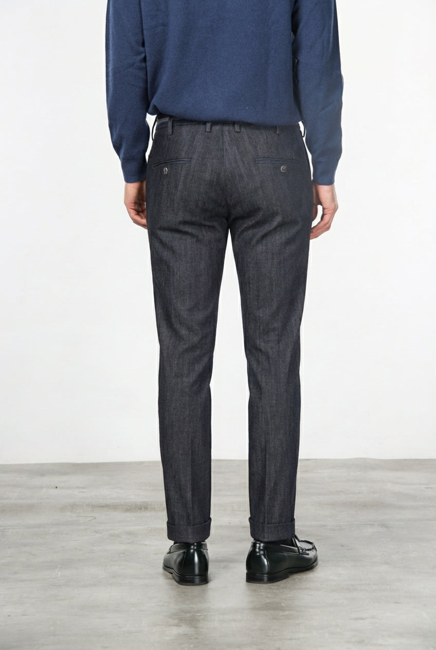 New York Winter men’s chino pants in stretch denim, regular fit
