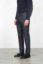 New York Elegance pantalone chino uomo in denim stretch regular fit