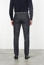 New York Elegance pantalone chino uomo in denim stretch regular fit