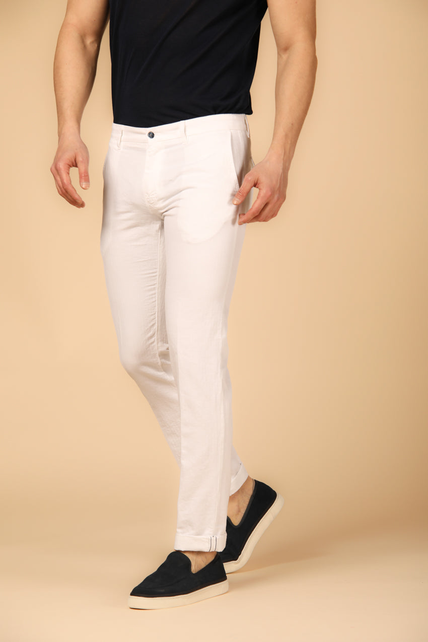 Image 2 de pantalon chino homme modèle New York City en blanc, coupe régulière de Mason's