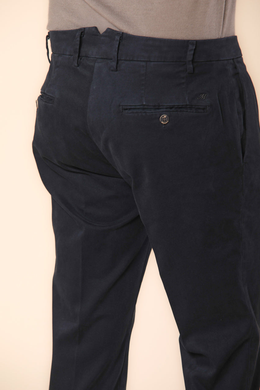 Genova pantalón chino hombre en gabardina ajuste regular