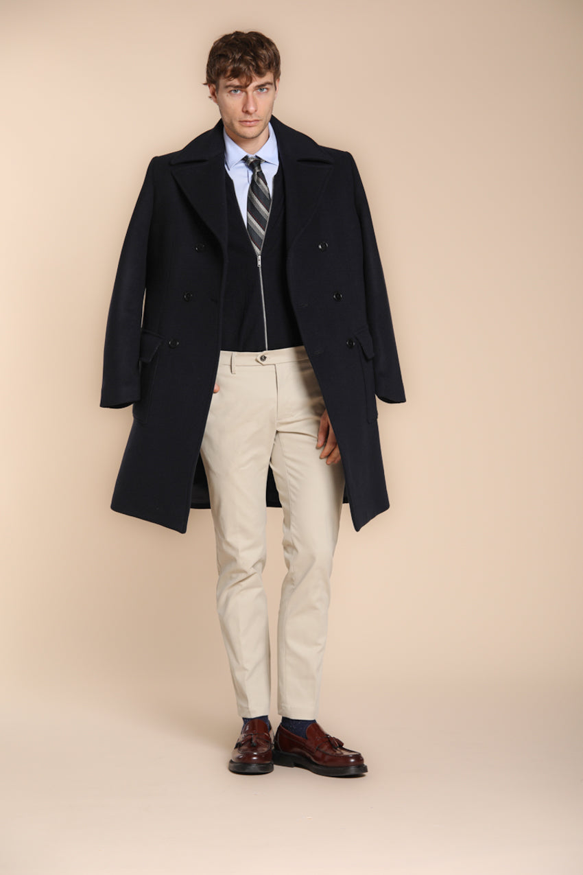 Foto 3 New York pantalone chino uomo in gabardina tinto pezza regular fit