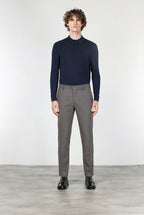 New York men’s chino pants in yarn-dyed birdseye pattern with regular fit
