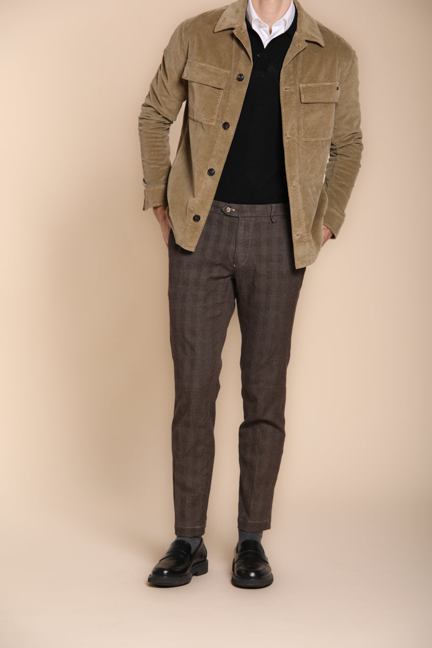 Foto 3 New York Sartoriale pantalone chino uomo stampa galles regular fit