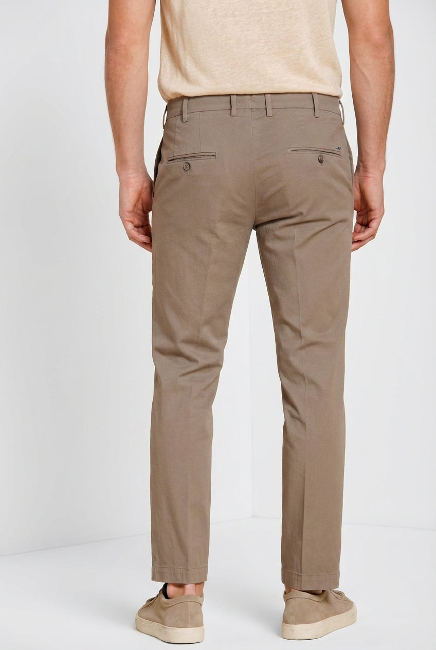 New York pantalone chino uomo in gabardina stretch regular fit ①