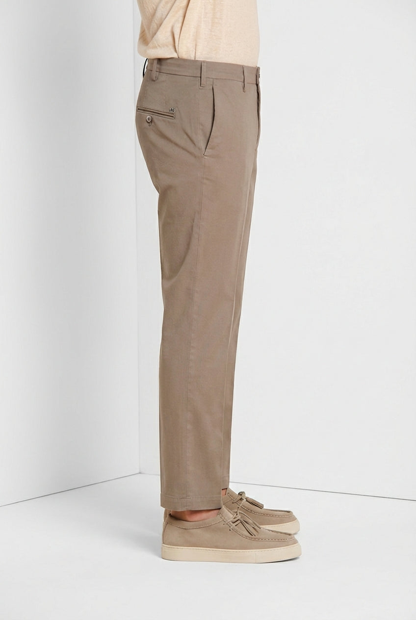 New York pantalone chino uomo in gabardina stretch regular fit ①