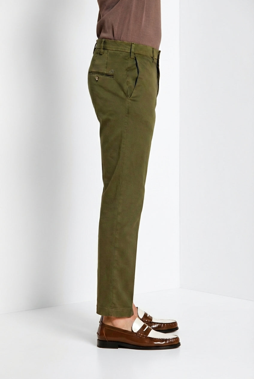 New York pantalone chino uomo in gabardina stretch regular fit ①