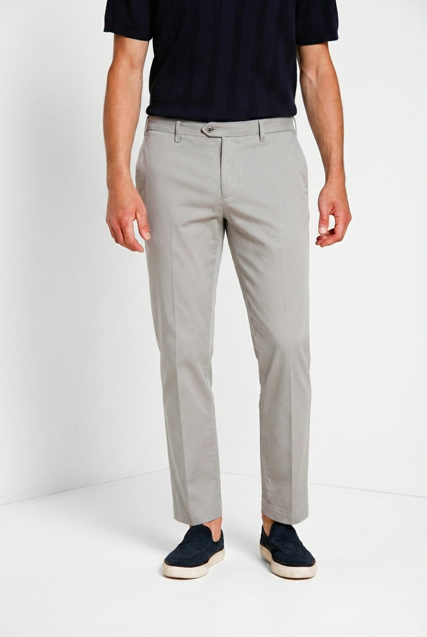 New York pantalon chino homme en gabardine stretch regular fit ①