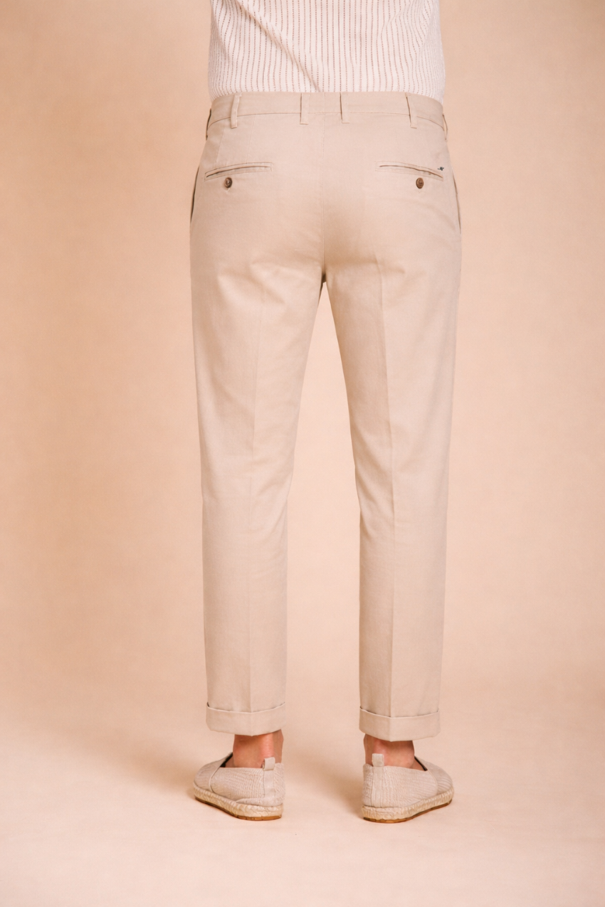 New York pantalón chino hombre en gabardina stretch regular fit ①