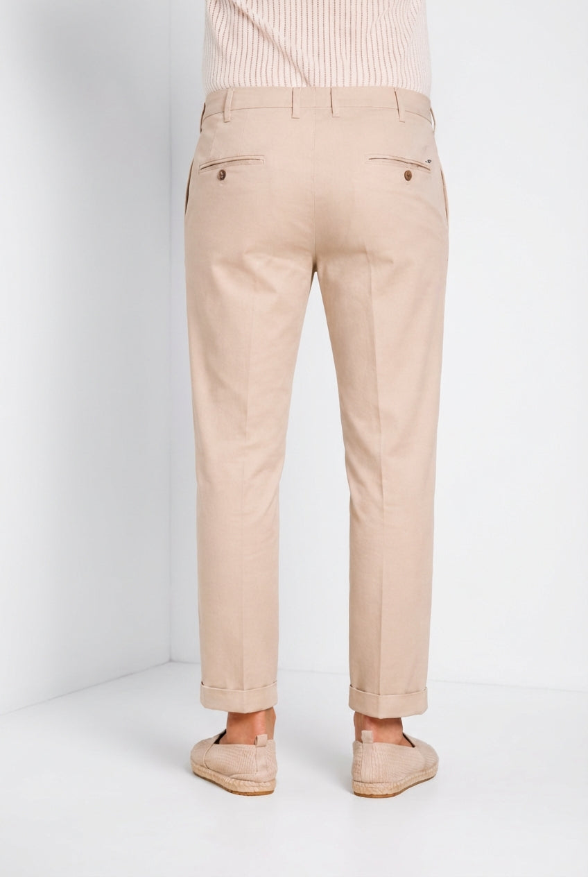 New York pantalón chino hombre en gabardina stretch regular fit ①