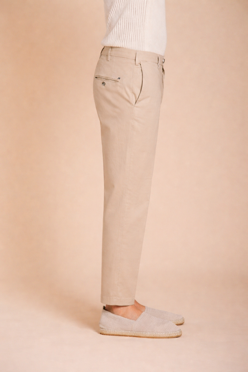New York pantalón chino hombre en gabardina stretch regular fit ①