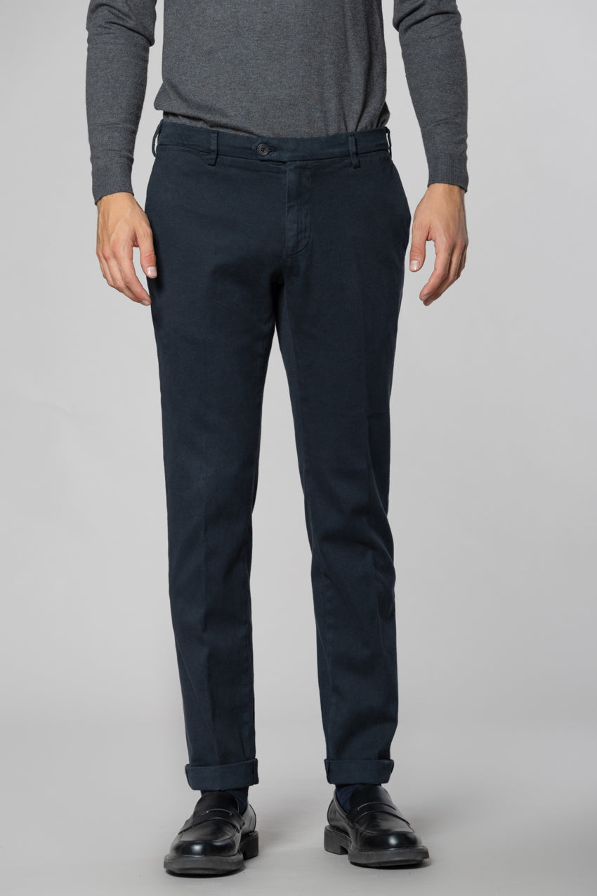 New York Sartoriale pantalón chino hombre sartorial en algodón cachemira regular fit