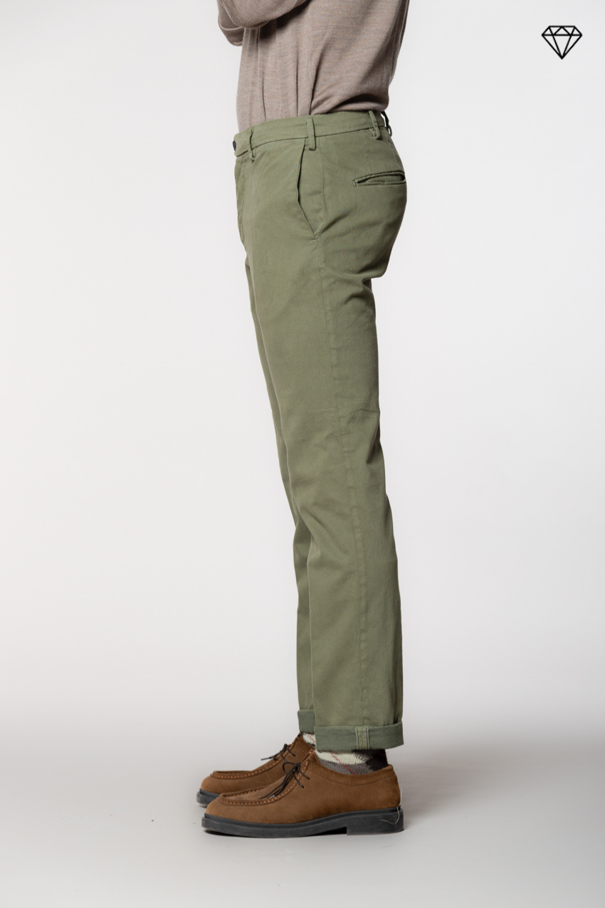 New York Sartoriale pantalon chino homme sartorial en coton laine regular fit ①