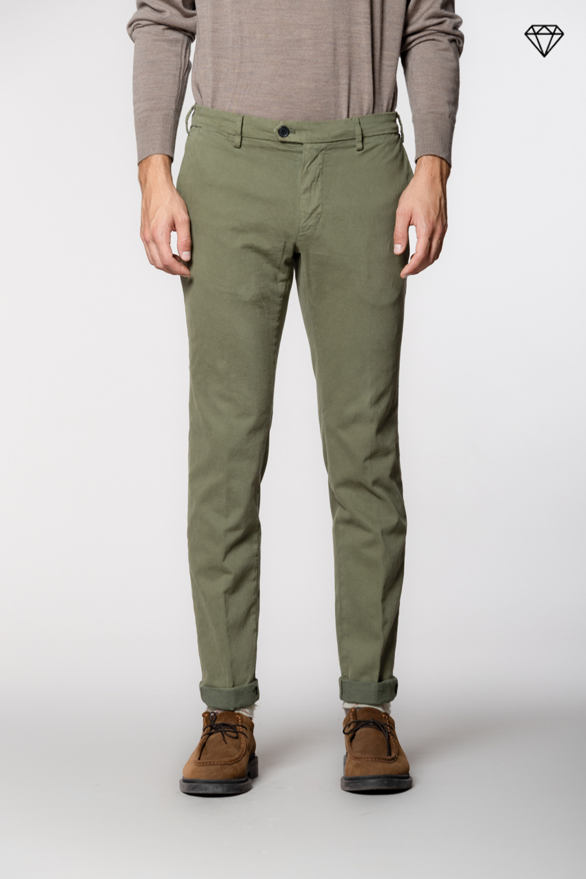 New York Sartoriale pantalon chino homme sartorial en coton laine regular fit ①