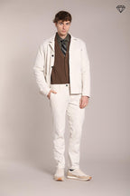 Foto 3 New York Sartoriale pantalone chino uomo sartoriale in cotone lana regular fit ①