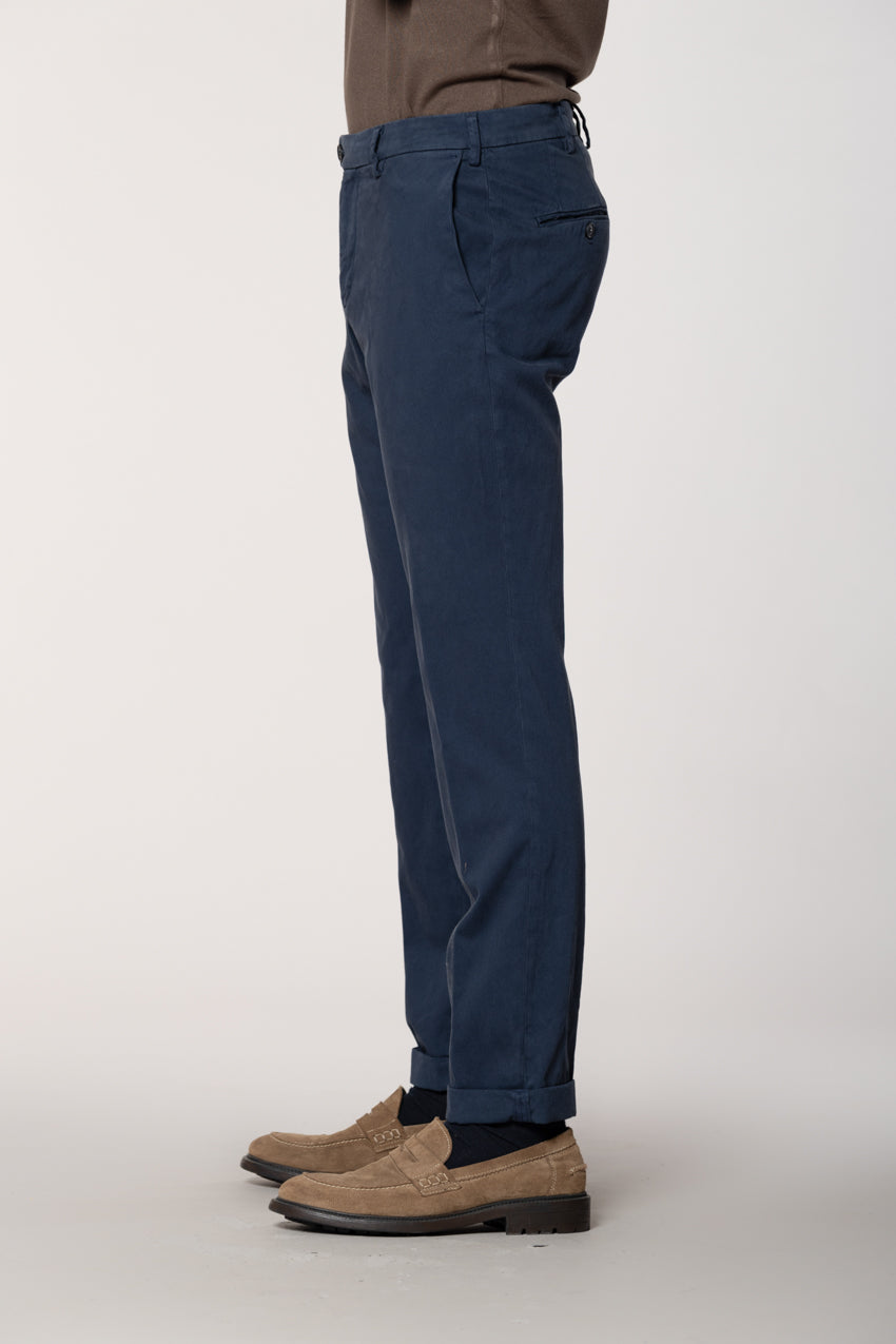 New York Sartoriale pantalón chino hombre sartorial en algodón seda regular fit