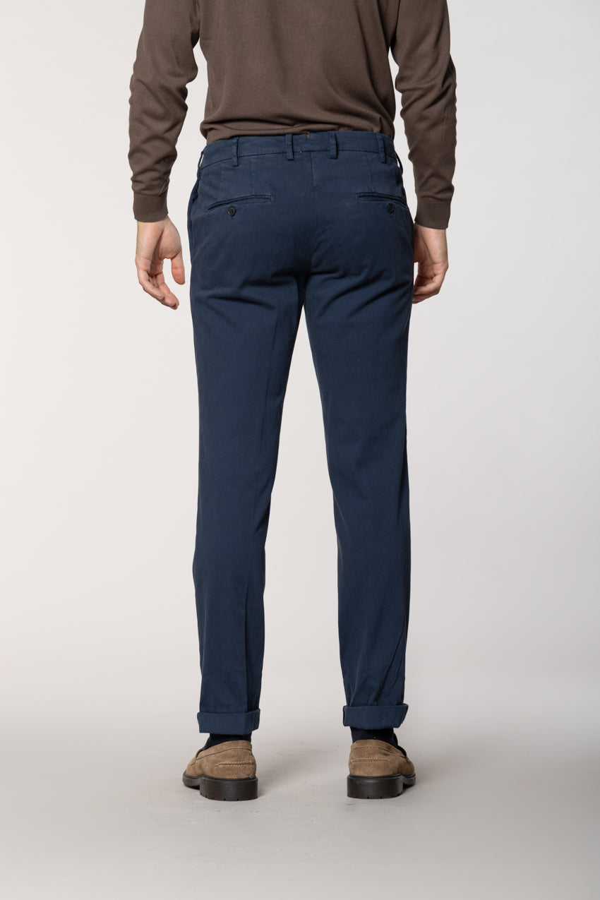 New York Sartoriale pantalón chino hombre sartorial en algodón seda regular fit