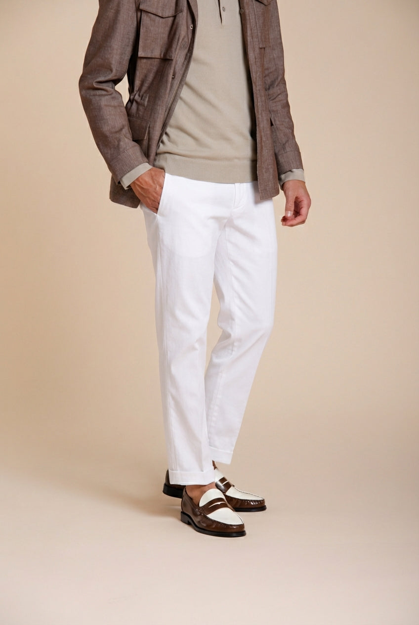 New York pantalon chino homme en gabardine stretch regular fit ①