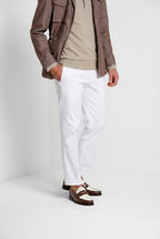 New York pantalone chino uomo in gabardina stretch regular fit ①