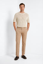 New York pantalone chino uomo in gabardina stretch regular fit ①
