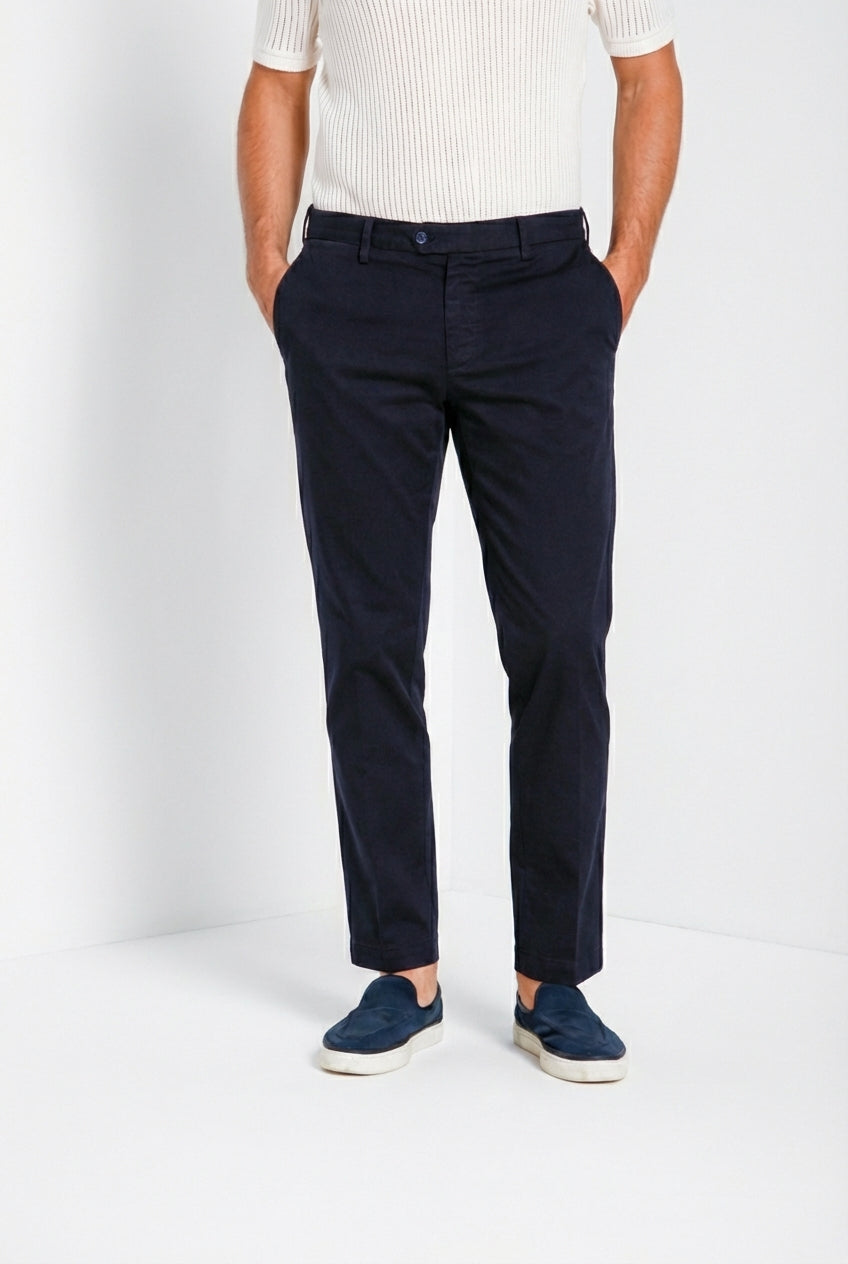 New York pantalon chino homme en gabardine stretch regular fit ①
