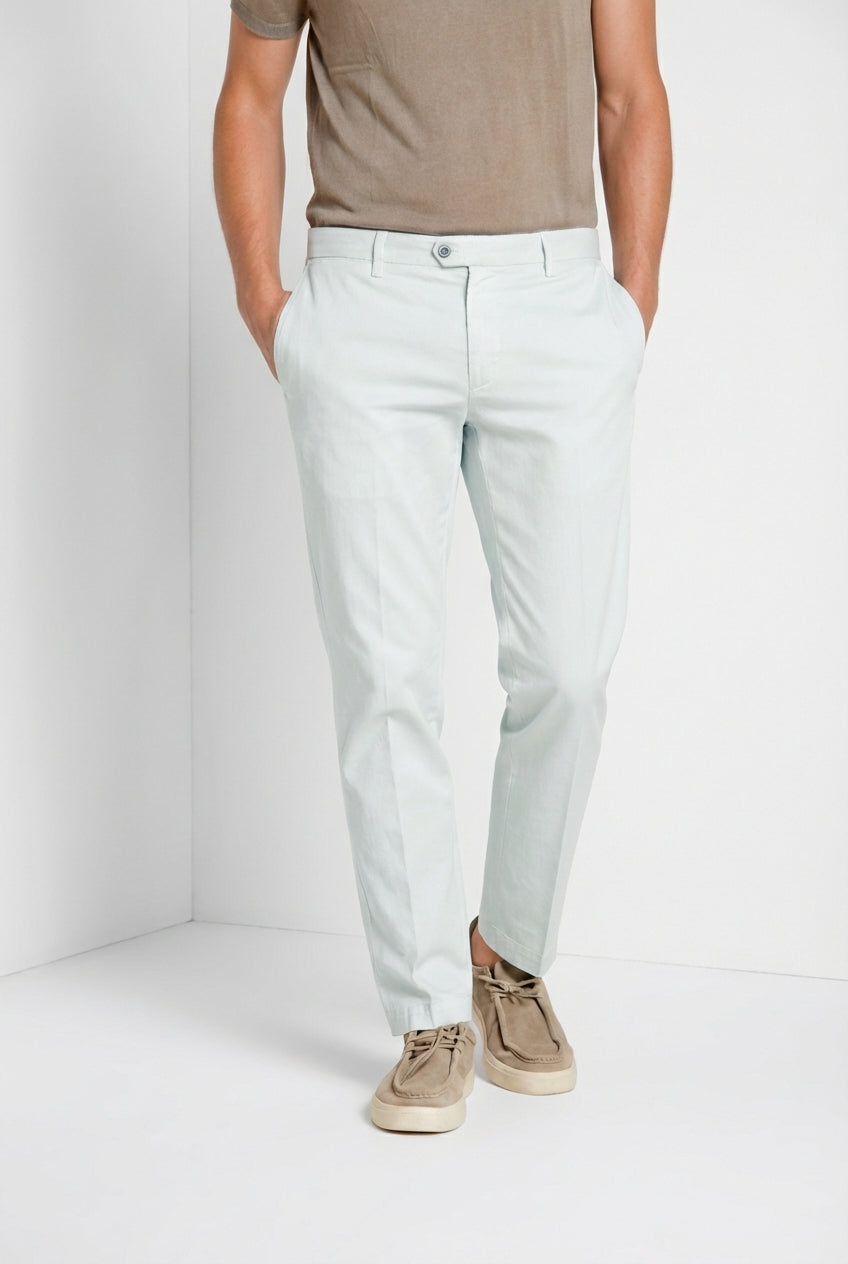New York pantalon chino homme en gabardine stretch regular fit ①