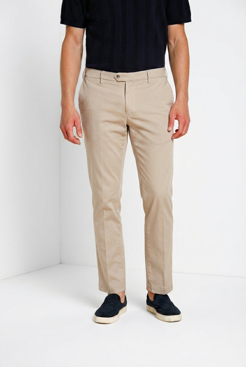 New York pantalon chino homme en gabardine stretch regular fit ①