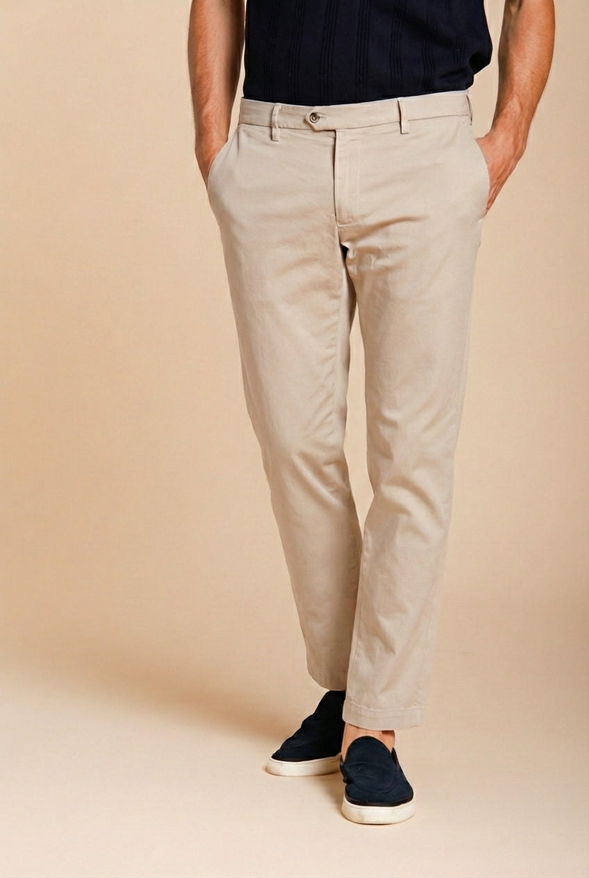 New York pantalon chino homme en gabardine stretch regular fit ①