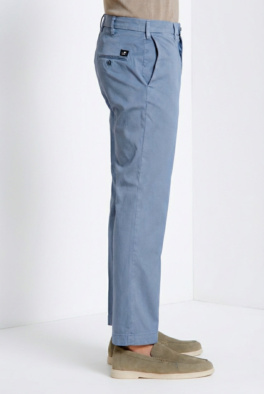 New York pantalón chino hombre en gabardina stretch regular fit ①