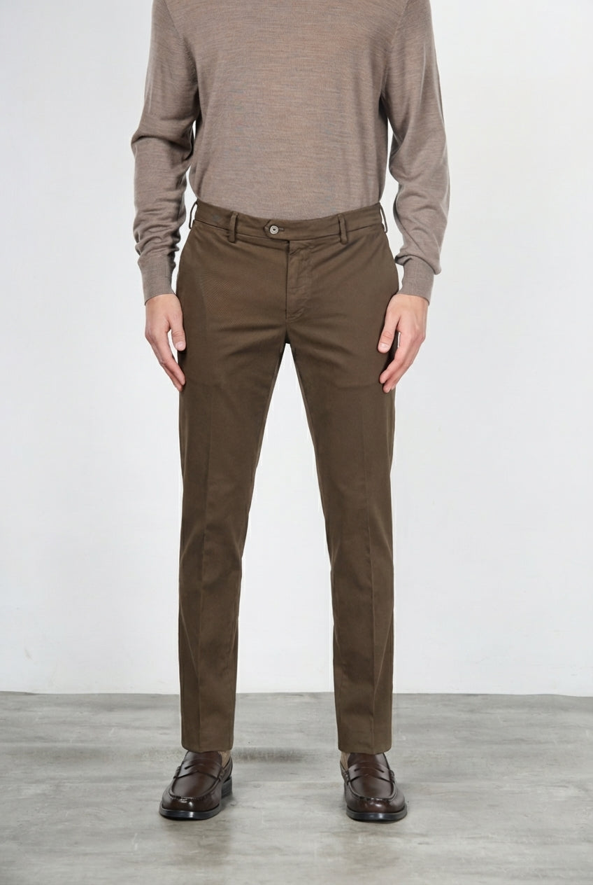 New York pantalone chino uomo in gabardina stretch regular fit