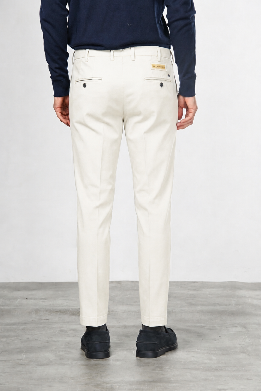 New York pantalon chino homme en twill de coton et cachemire regular fit