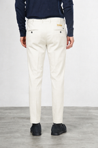 New York pantalon chino homme en twill de coton et cachemire regular fit