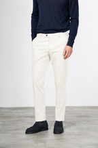 New York pantalon chino homme en twill de coton et cachemire regular fit