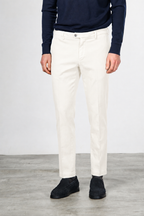 New York pantalon chino homme en twill de coton et cachemire regular fit