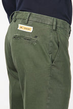 New York pantalón chino de hombre en gabardina de algodón y lana regular fit