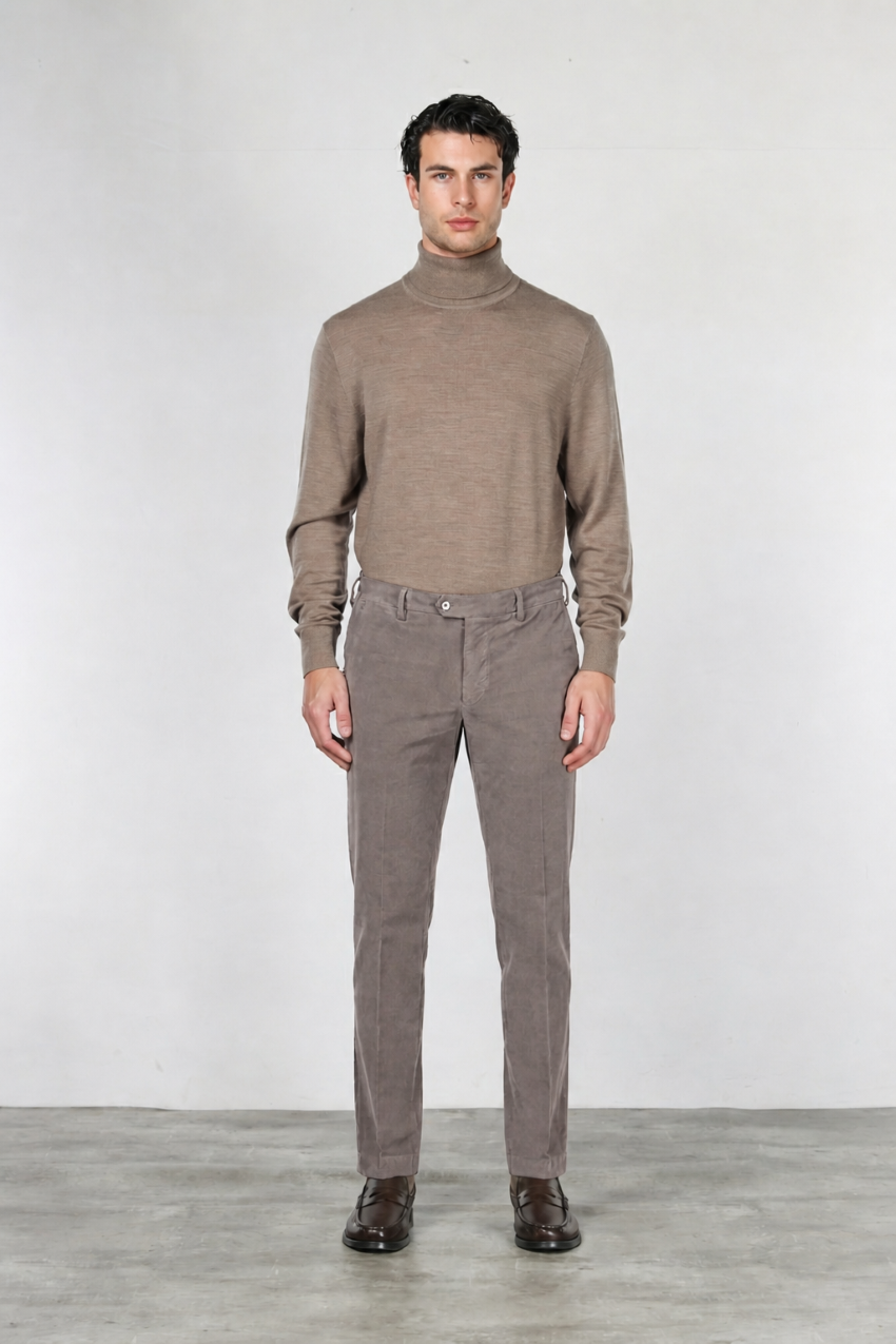 New York pantalone chino uomo in velluto 2000 righe stretch regular fit ①