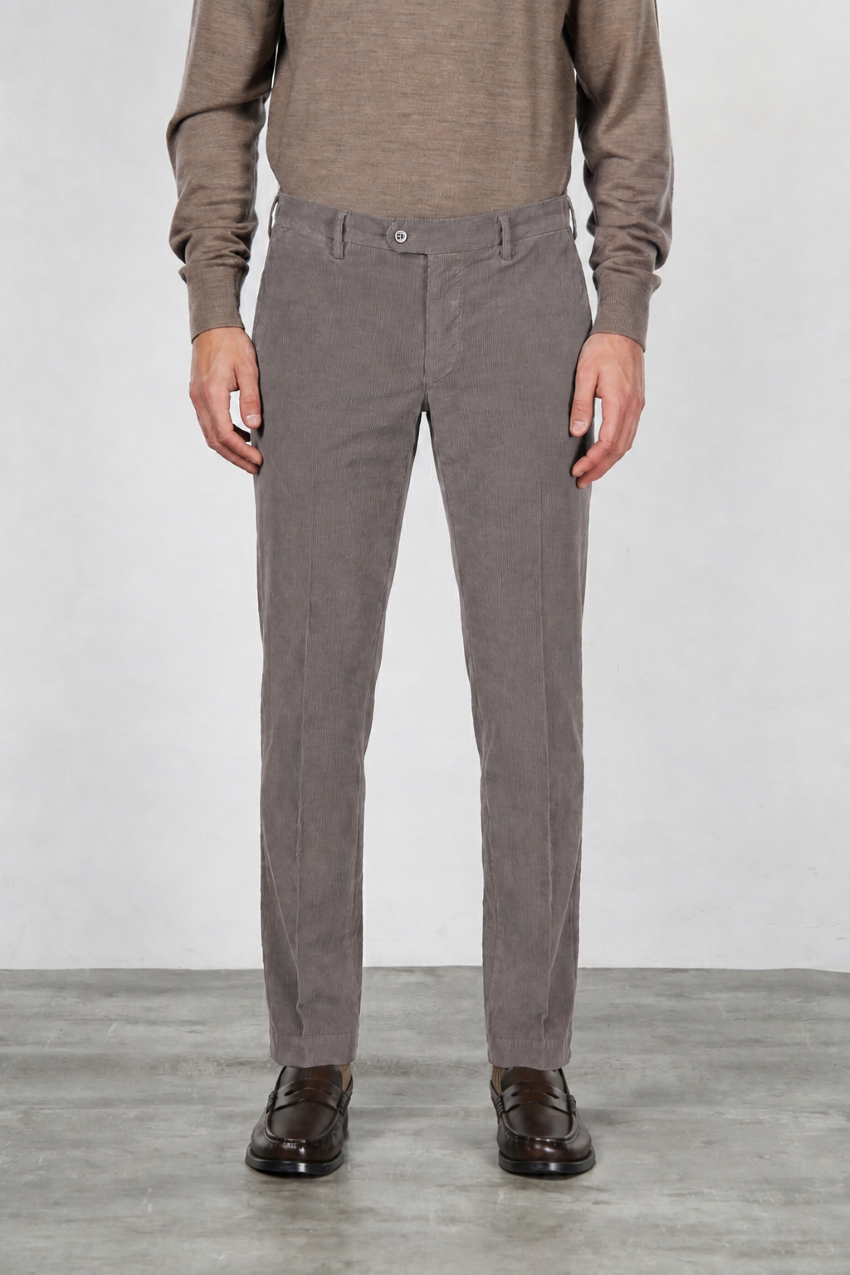 New York pantalone chino uomo in velluto 2000 righe stretch regular fit ①