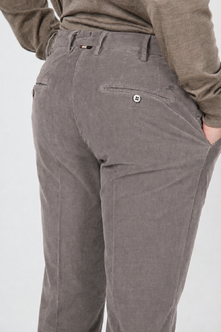New York pantalone chino uomo in velluto 2000 righe stretch regular fit ①