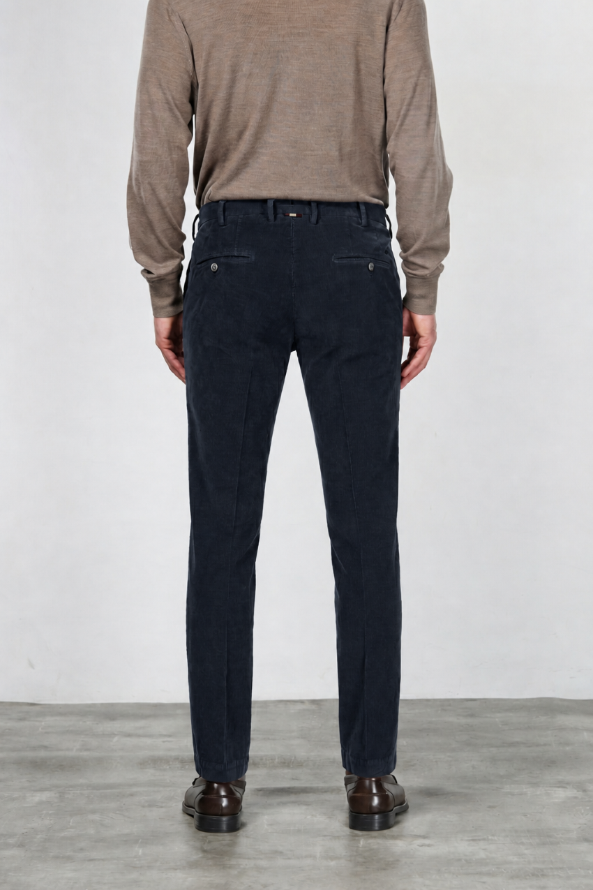 New York pantalone chino uomo in velluto 2000 righe stretch regular fit ①