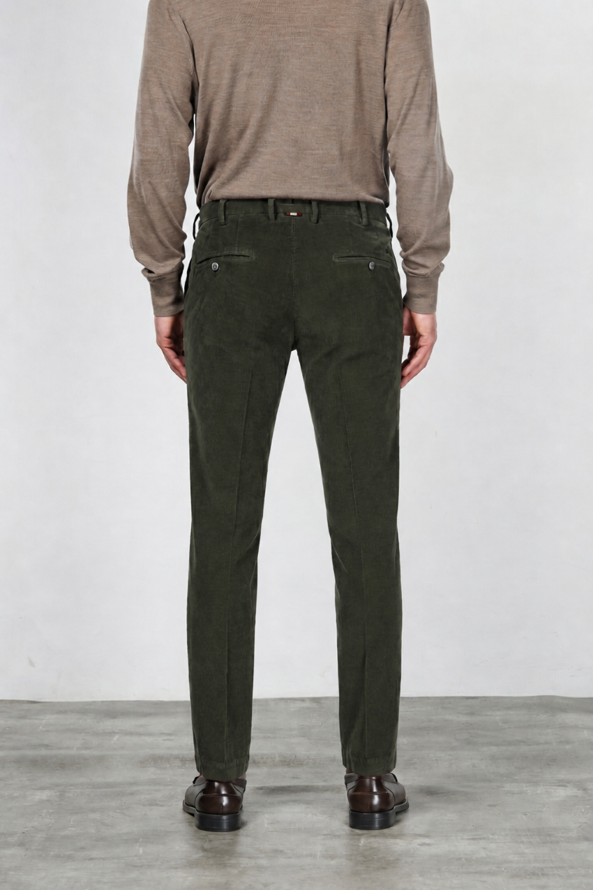 New York pantalon chino homme en velours 2000 raies stretch regular fit ①
